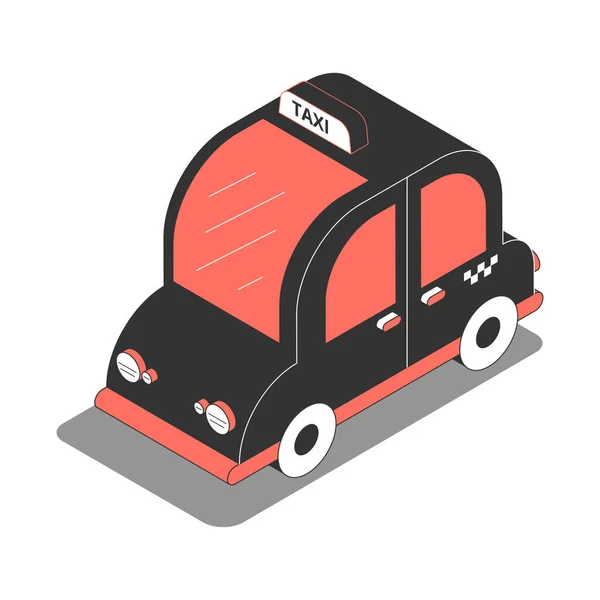 Metropolis Taxi Cab Composición — Vector de stock