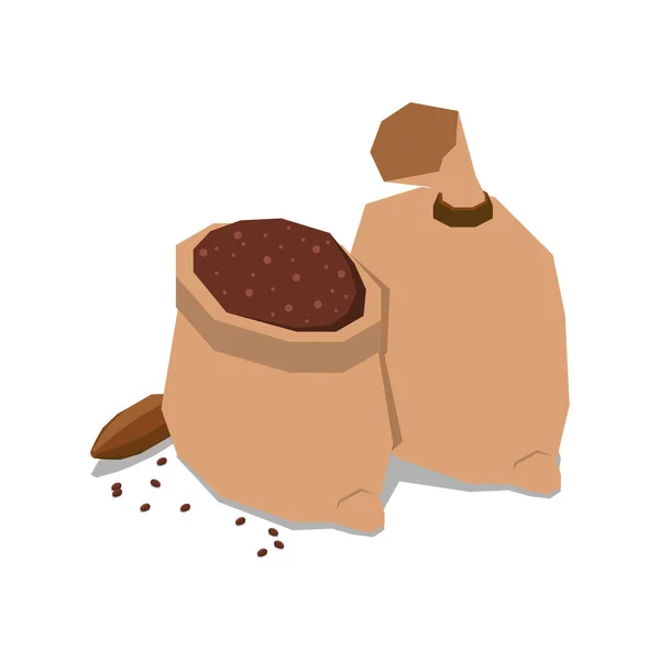 Chocolate Bean Sacks Composition — Stock vektor