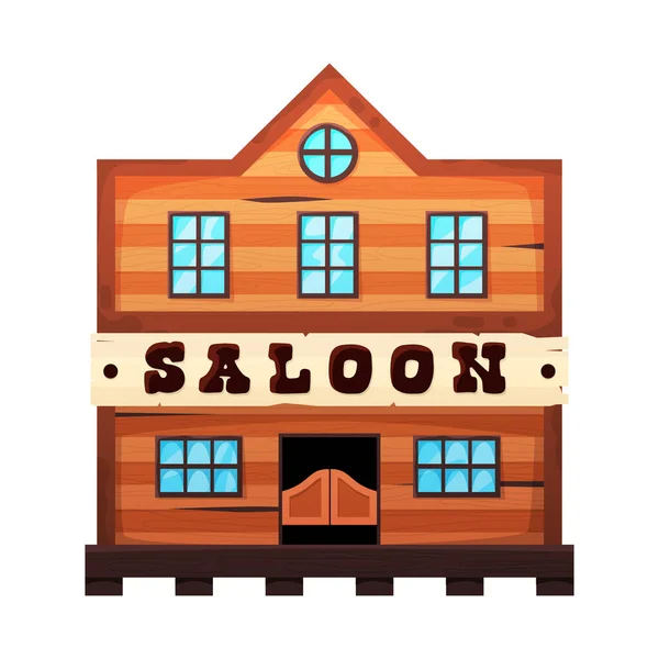 Wild West Saloon Composition — Stock Vector