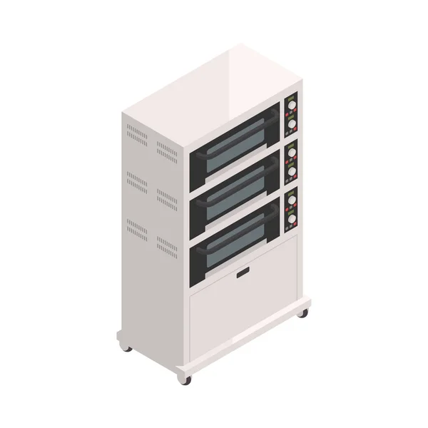 Panadería Microondas Composición isométrica — Archivo Imágenes Vectoriales