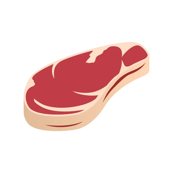 Meat Steak Isometric Composition — Stock Vector