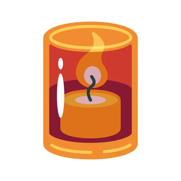 Glass Candle Mexican Composition — Stockvektor