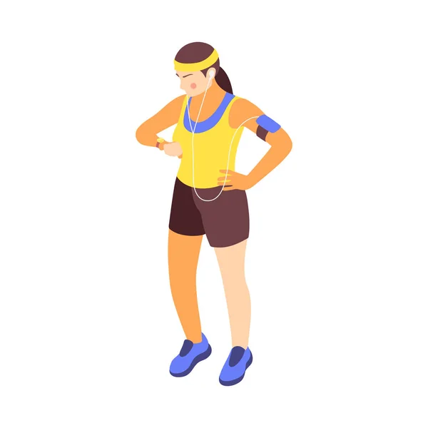 Ausbildung Frau Jogging Zusammensetzung — Stockvektor