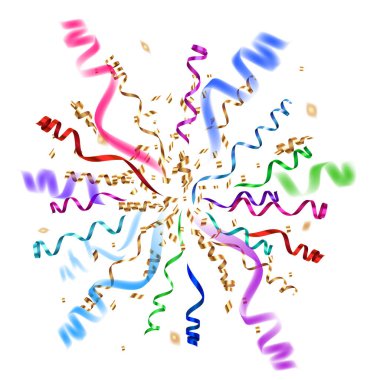 Kıvırcık Renkli Kurdele Kompozisyonu