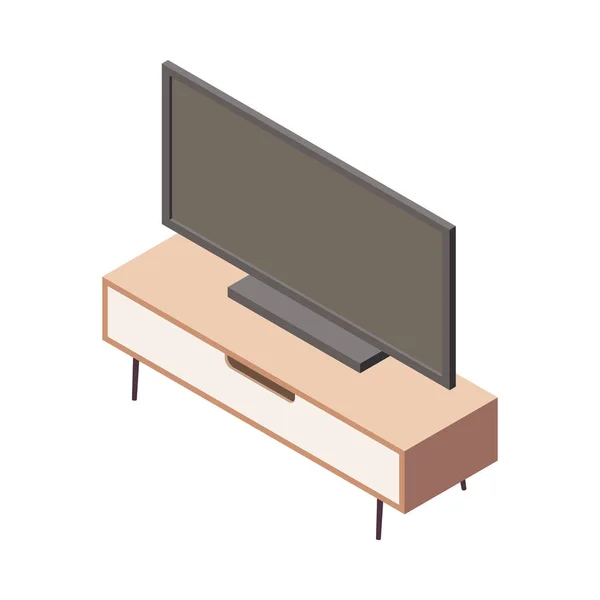 Isometric TV Kompozisyonu — Stok Vektör