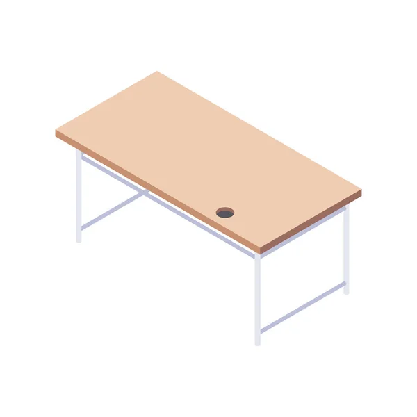 Изометрический состав рабочего стола — стоковый вектор