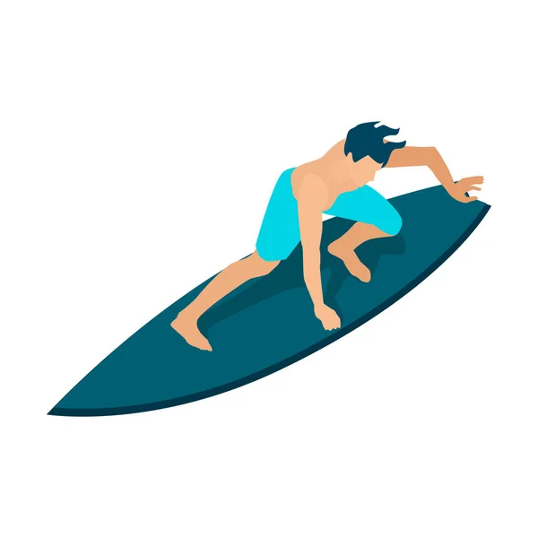 Tabla de surf Composición deportiva — Vector de stock