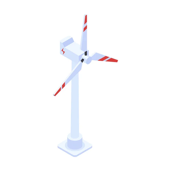 Wind Turbine Electricity Composition — Stock Vector