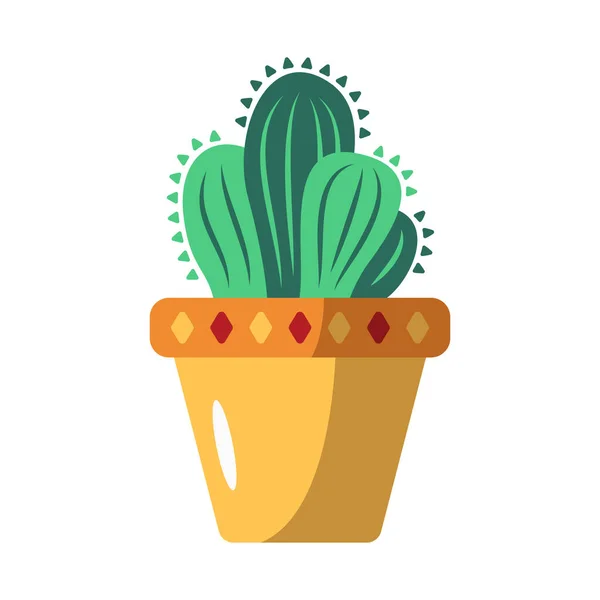 Mexican Cactus Cartoon Composition — Stock Vector