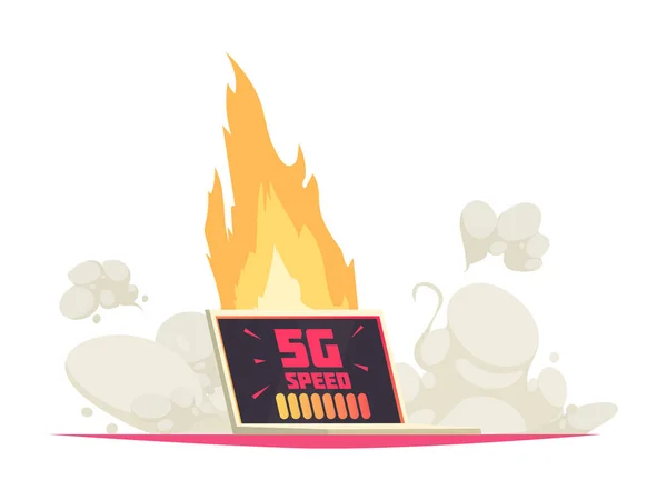 Zusammensetzung der 5G-Turbo-Geschwindigkeit — Stockvektor