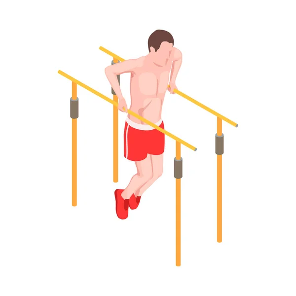 Parallel Bars Exercise Composition — Vettoriale Stock