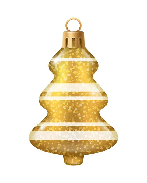 Golden Tree Ornament Composition — Vetor de Stock