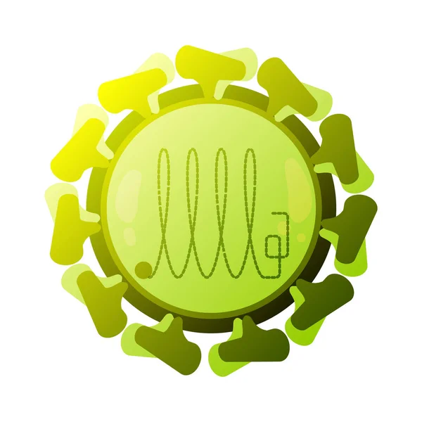 Encephalitis Color Virus Composition — Vetor de Stock