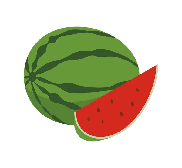 Farmers Market Wassermelonen Zusammensetzung — Stockvektor