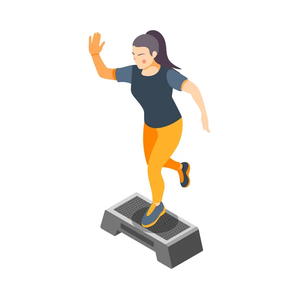 Composition de l'exercice Cardio Jumping — Image vectorielle