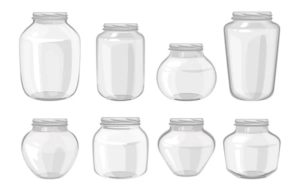 Jar Transparent Set — Stockvektor