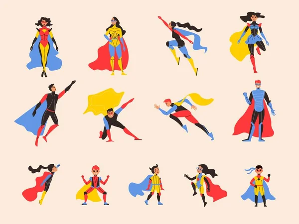 Ensemble de couleurs Superhero — Image vectorielle