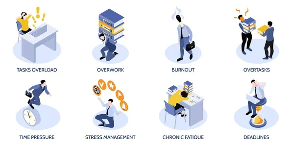 Business Stress Compositions Set — Vettoriale Stock