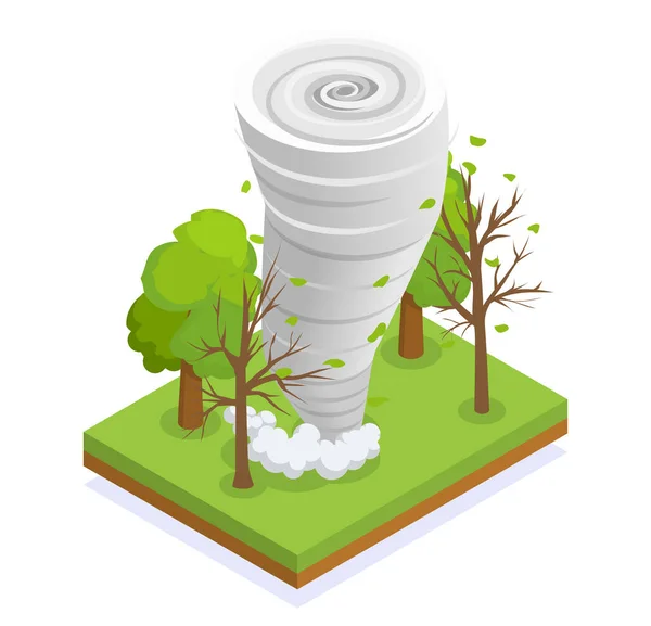 Tornado Isometric Composition — Stockvektor