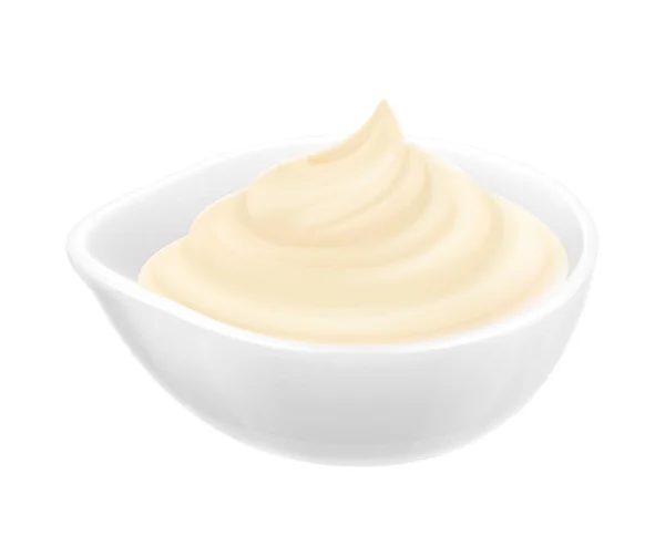 Mayonnaise Sauce Realistic Composition — 图库矢量图片