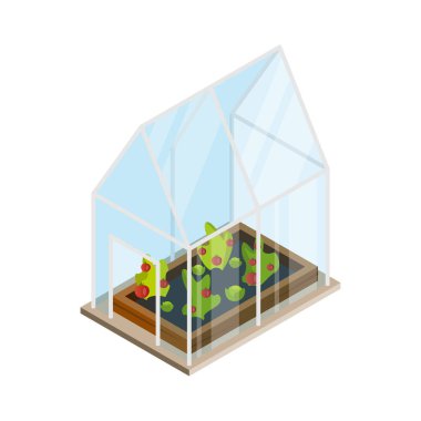 Kırsal Sera Isometric Kompozisyon