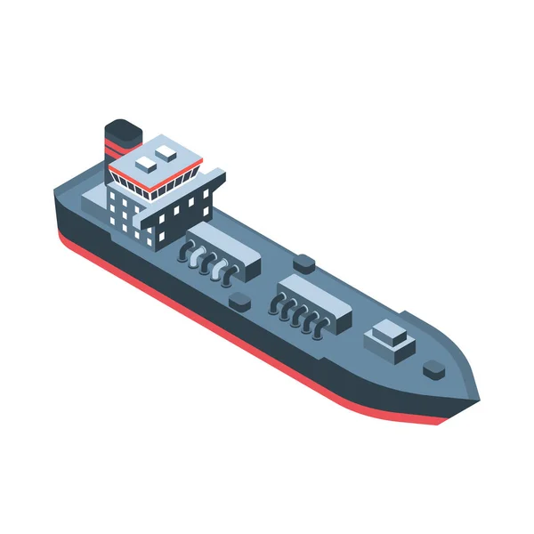 Oil Tanker Ship Composition — Stock Vector
