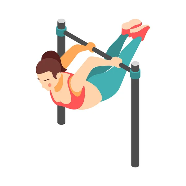 Bar Lifting Workout Zusammensetzung — Stockvektor