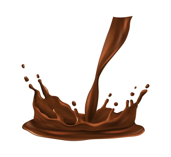 Choco gieten realistische samenstelling — Stockvector