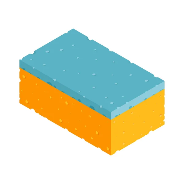 Square Sponge Housework Composition — 스톡 벡터