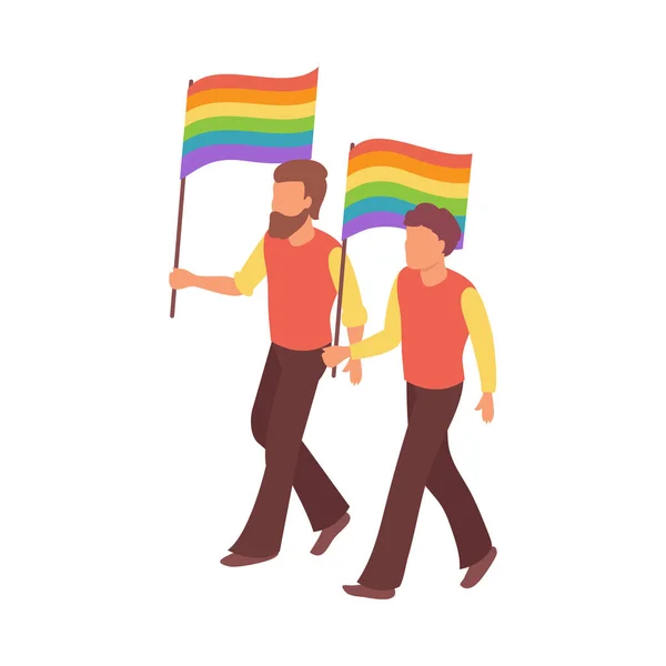 LGBT Pride Activistes Composition — Image vectorielle