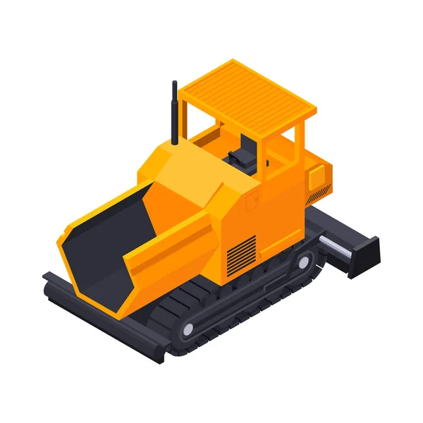 Composition du chargeur d'asphalte routier — Image vectorielle