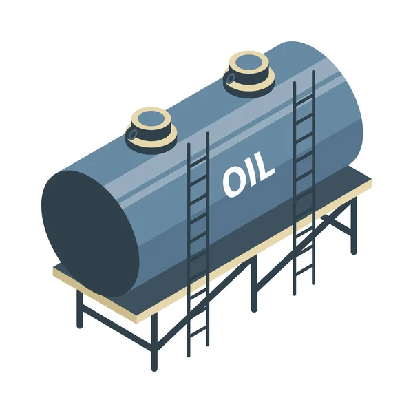 Composizione della cisterna di stoccaggio dell'olio — Vettoriale Stock