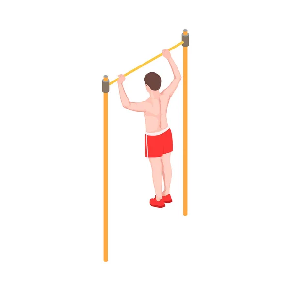 Horizontal Bar Exercise Composition — Vetor de Stock