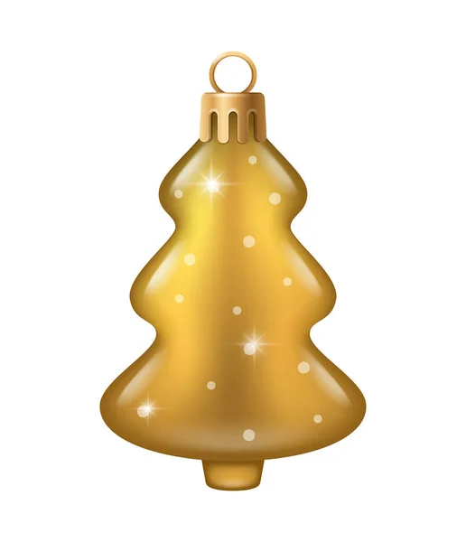 Gold Tree Ornament Komposition — Stockvektor