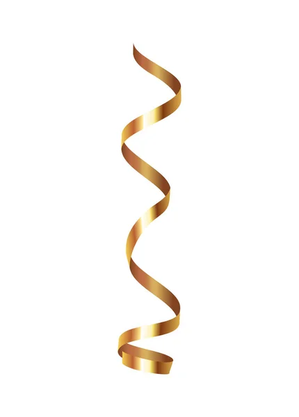 Golden Hanging Ribbon Samenstelling — Stockvector