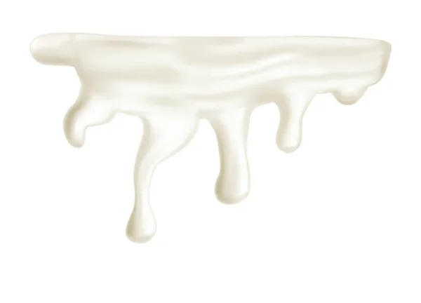 Süt Sızıntısı Gerçekçi Bileşimi — Stok Vektör