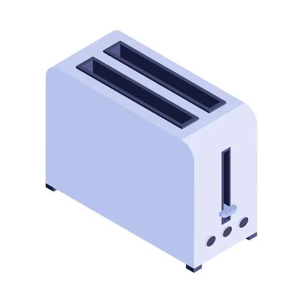 Isometric Toaster Houshold Composition — Vetor de Stock