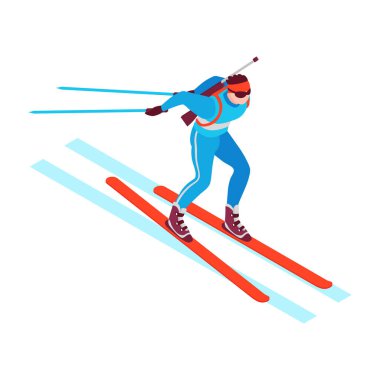 Biatlon Kış Spor Kompozisyonu