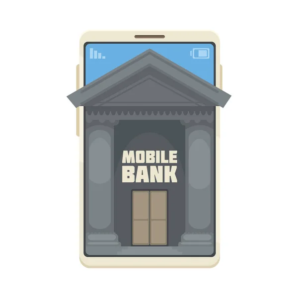 Σύνθεση κτιρίου Mobile Bank — Διανυσματικό Αρχείο