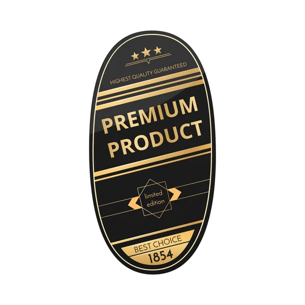 Premium Product Label Composition — Stock Vector