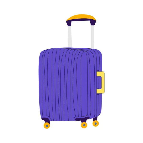Composición de maleta de viaje con ruedas — Vector de stock