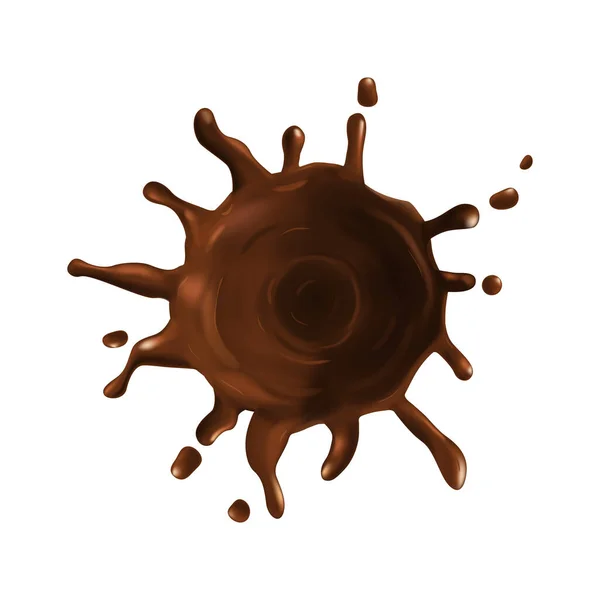 Choco Spot Composición realista — Vector de stock