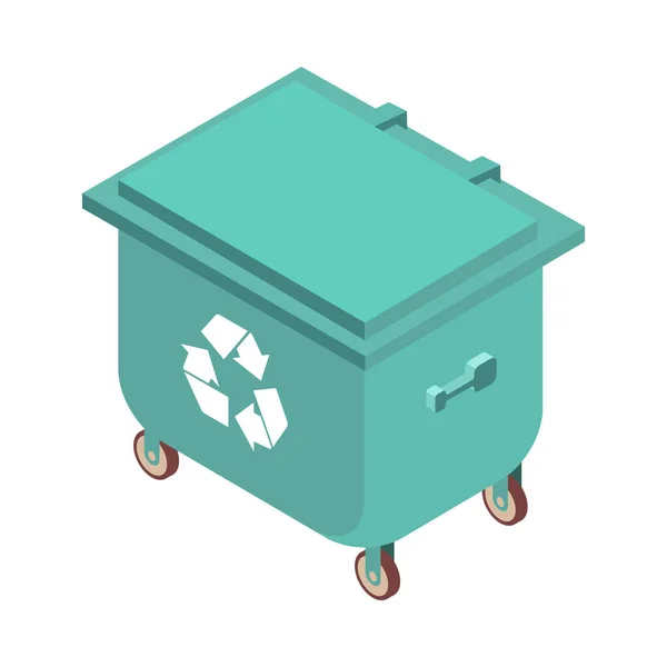 Street Trash Container Composizione — Vettoriale Stock