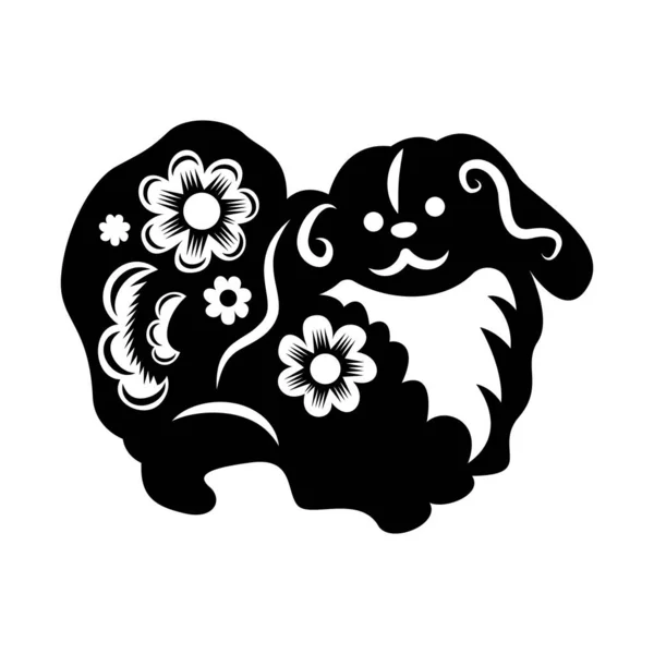 Chiński Zodiak Dog Skład — Wektor stockowy