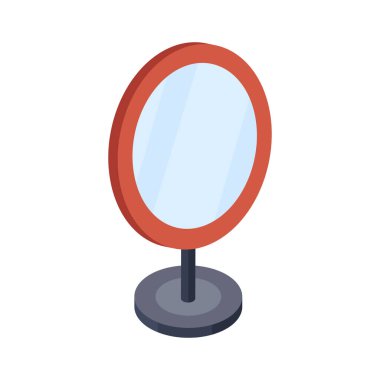 Masaüstü Aynası Isometric Kompozisyonu