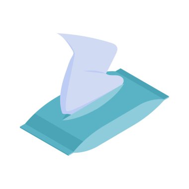 Islak mendil Isometric bileşimi