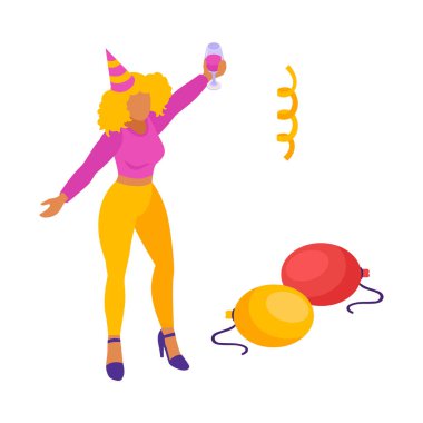 Parti Kızı Balonları Kompozisyonu