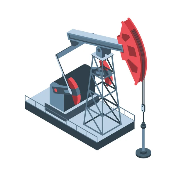 Bomba de aceite Composición isométrica — Archivo Imágenes Vectoriales