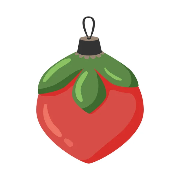 Christmas Bauble Strawberry Composition — Stock vektor
