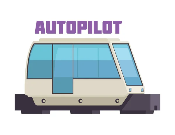 Self Driving Monorail Composition — Stock Vector